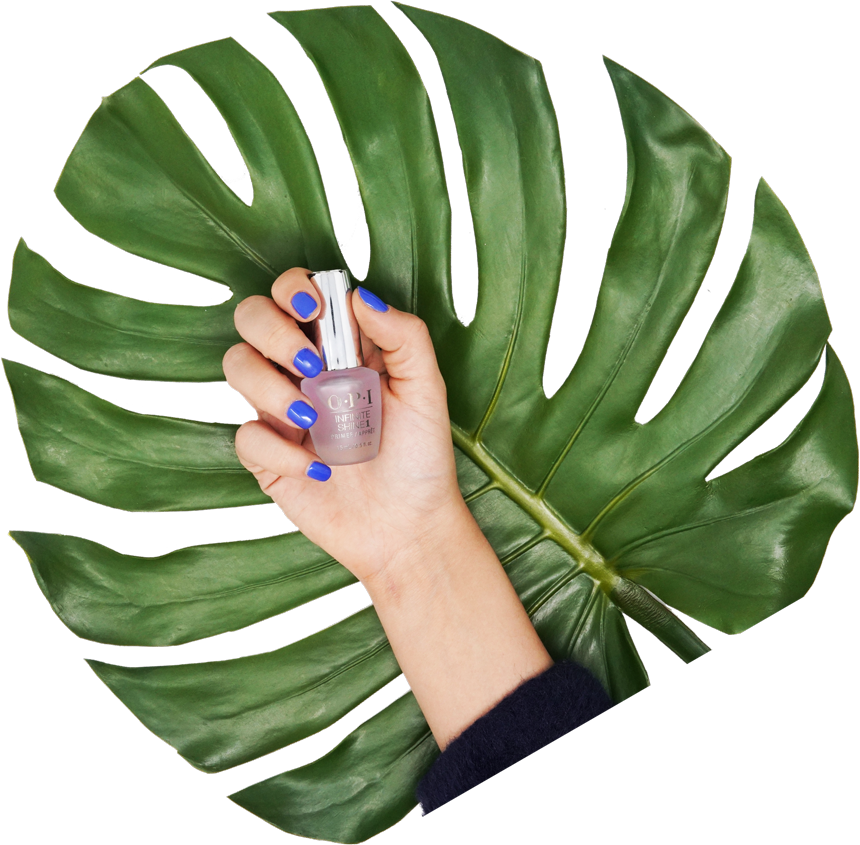 Leaf with hand picture
